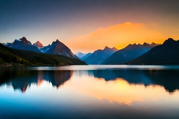 sunrise over the lake