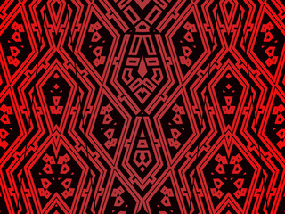 High contrast red and black glossy stripes background. Abstract technology graphic banner design. Vector corporate background.