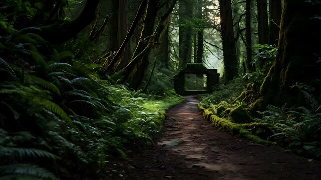 a path in the woods