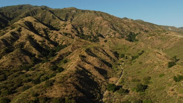 Aerial View of Wilson Canyon, Sylmar, San Fernando Valley, California 