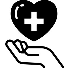 Obraz premium Healthcare solid line icon