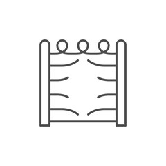 Broken fence line outline icon