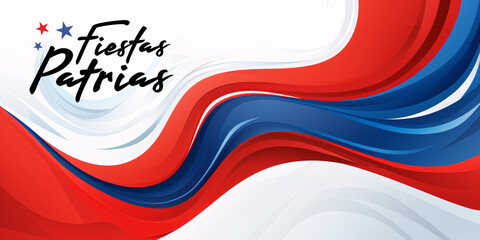 Chile Independence Day. Happy National Holiday Fiestas Patrias. September 18 Background Design.