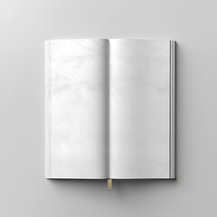 opened book mockup without contents white background