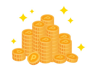 ポイントの山のイラスト素材