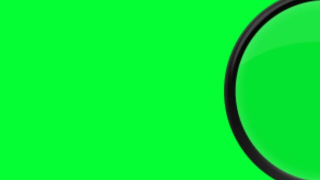 magnifier background and 2d animation, green screen