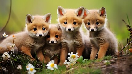 a group of small foxes