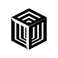 Cube Geometry Lines Sacred Religion Science Hypnosis Symbolism Illusion Logo Tattoo