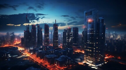 Fototapeta premium a city at night