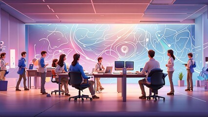 Corporate business people at boardroom or conference room meeting.