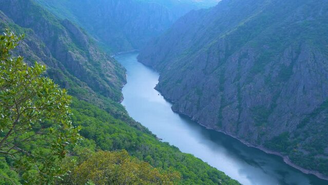 Viewpoints of the Sil River Canyon in the surroundings of Parada de Sil. Ribeira Sacra. Ourense. Galicia. Spain. Europe