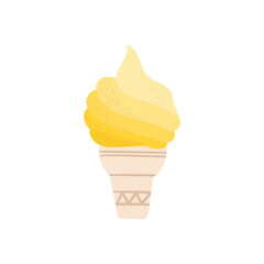 Ice cream flat element isolated on white. Vector illustration for design.