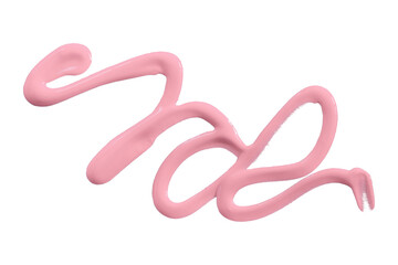 pink watercolor drop zigzag isolated on transparent background