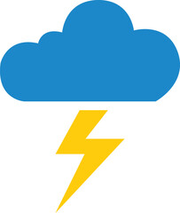 cloud with lightning vector, eps 10