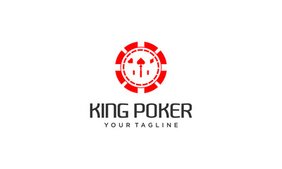 poker chip rocket vector suitable for gambling logo