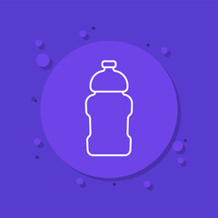 Reusable bottle icon in line design
