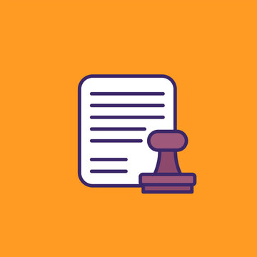 recommend clip art: notary icon, stamp and document vector