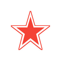 Obraz premium red star on white background