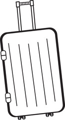 Concept of travel in summer and holiday. Luggage. Travel suitcase on White background.