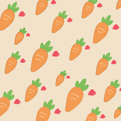 seamless pattern with carrots
