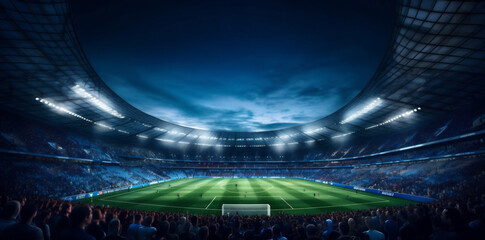 Fototapeta na wymiar soccer sport world arena green game football goal stadium light. Generative AI.