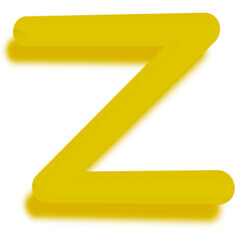 Uppercase English alphabet 3D model is self-drawn.