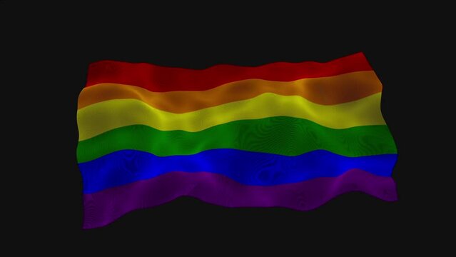 wehende Regenbogenflagge im Wind Film, Prideflag, Pride-Flag Video Animation queer LGBTQ community