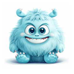 Cute happy funny baby monsters  AI generated creatures artwork - 626236349