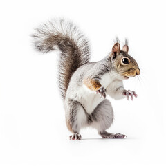 Obraz premium リス 白背景 AI生成画像 ジェネレーティブAI