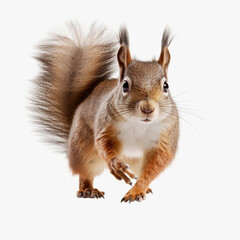 Obraz premium リス 白背景 AI生成画像 ジェネレーティブAI
