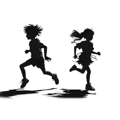 silhouette of a childs