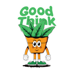 cartoon character y2k isolated white background