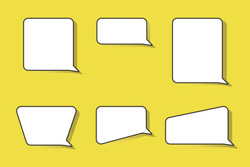 Template Bubble Chat box collection, vector Illustration
