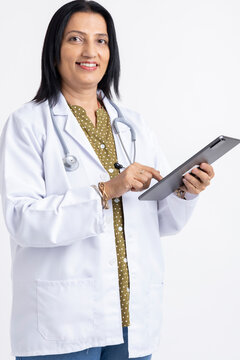 Senior female doctor with Digital Tablet.