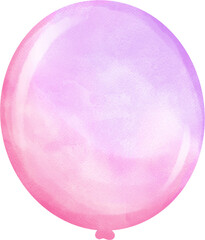 Obraz premium A pastel wireless balloon oval shape and stem watercolor gradient soft, airy, and dreamy textures.