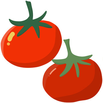 recommend clip art: illustration red tomato cartoon isolated on white for decoration