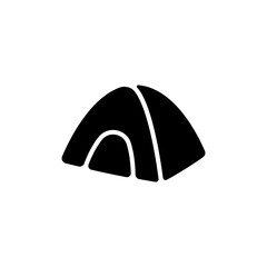 Camping tent icon.Flat silhouette version. © Satoshi Kikyo