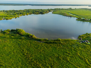 Photos of the river island were taken from a drone. Bolshoy Ussuriysky Island is a large river island on the Amur River and below the mouth of the Ussuri in the Khabarovsk Territory. 