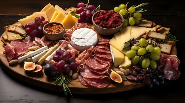 a table full of food