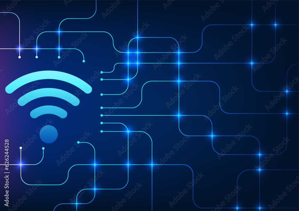 Poster wifi technology it is a technology that sends internet signals to electronic devices to make a conne