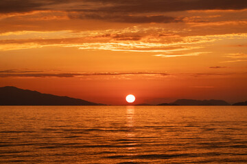 岩国市通津からの日の出