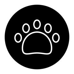 Paw Glyph Icon