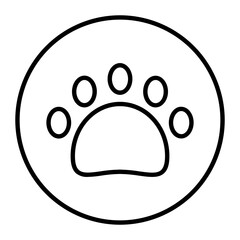 Fototapeta premium Paw Line Icon