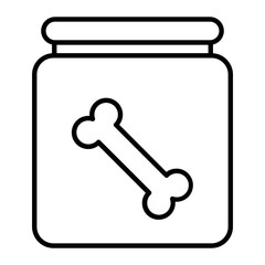 Pet Food Jar Line Icon