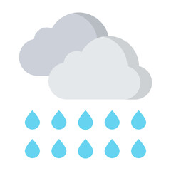 Cloudy Flat Icon