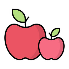 Apple Line Color Icon