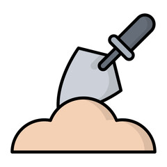 Digging Tool Line Color Icon