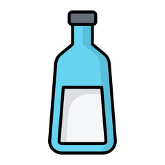 Milk Bottle Line Color Icon