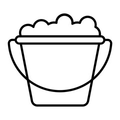 Cleaning Bucket Line Icon
