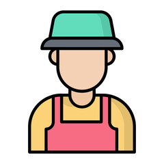 Farmer Line Color Icon